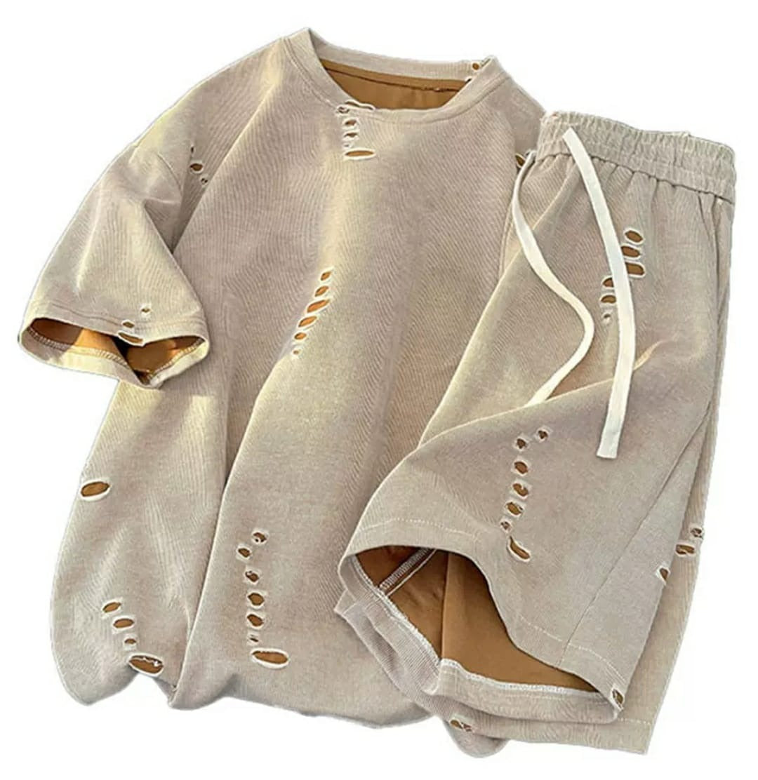 Men’s T-Shirt & Shorts Set with a Unique Modern Design