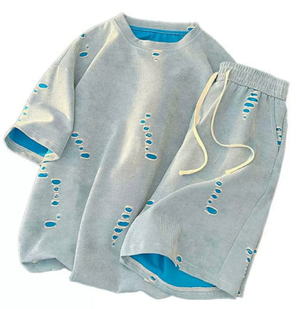 Men’s T-Shirt & Shorts Set with a Unique Modern Design