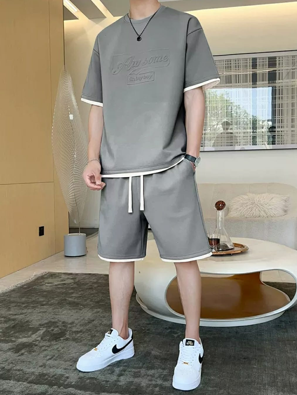 Modern Men’s Summer Set (T-Shirt & Shorts)