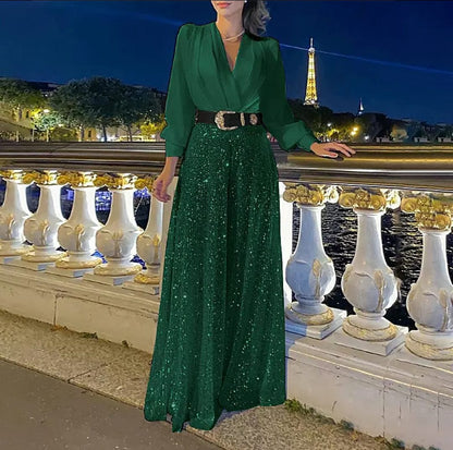 Luxury Sequin Evening Maxi Dress for Women