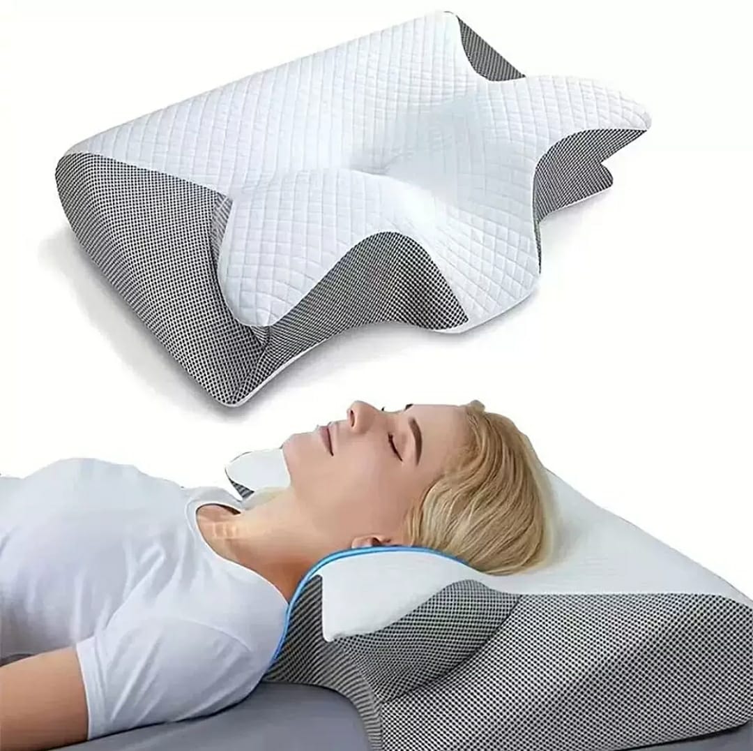 🛏️ Oreiller Ergonomique en Mousse à Mémoire de Forme – Soutien Cervical Optimal pour un Sommeil Réparateur