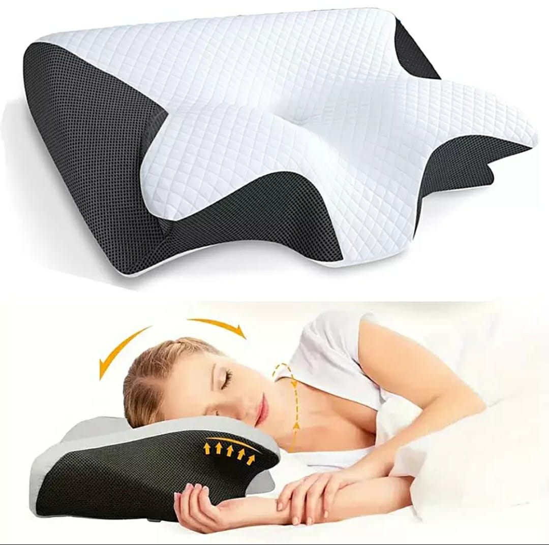 🛏️ Oreiller Ergonomique en Mousse à Mémoire de Forme – Soutien Cervical Optimal pour un Sommeil Réparateur